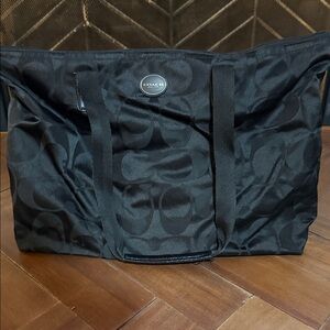 Coach Black Signature Tote